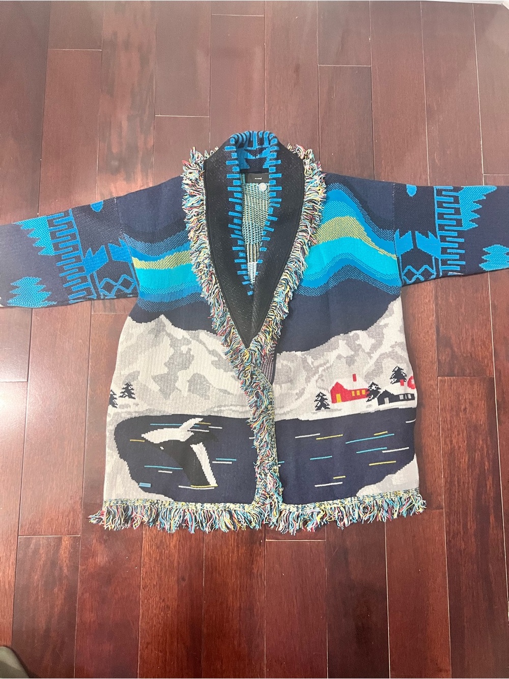 100% Cashmere Alanui Jacquard-knit Cardigan Sweater